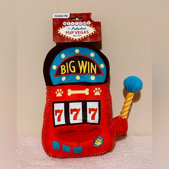 Plush Dog Toy Pup 777 w/Squeaker & pouch to hide treats - Picture 1 of 5